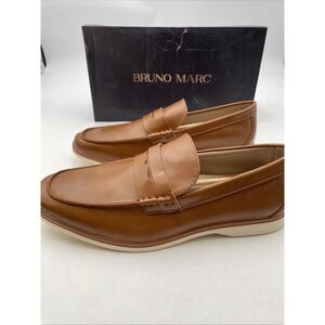 Bruno Marc Men's Size 11 Brown Dress Slip-On Penny Loafers Business Casual Shoes